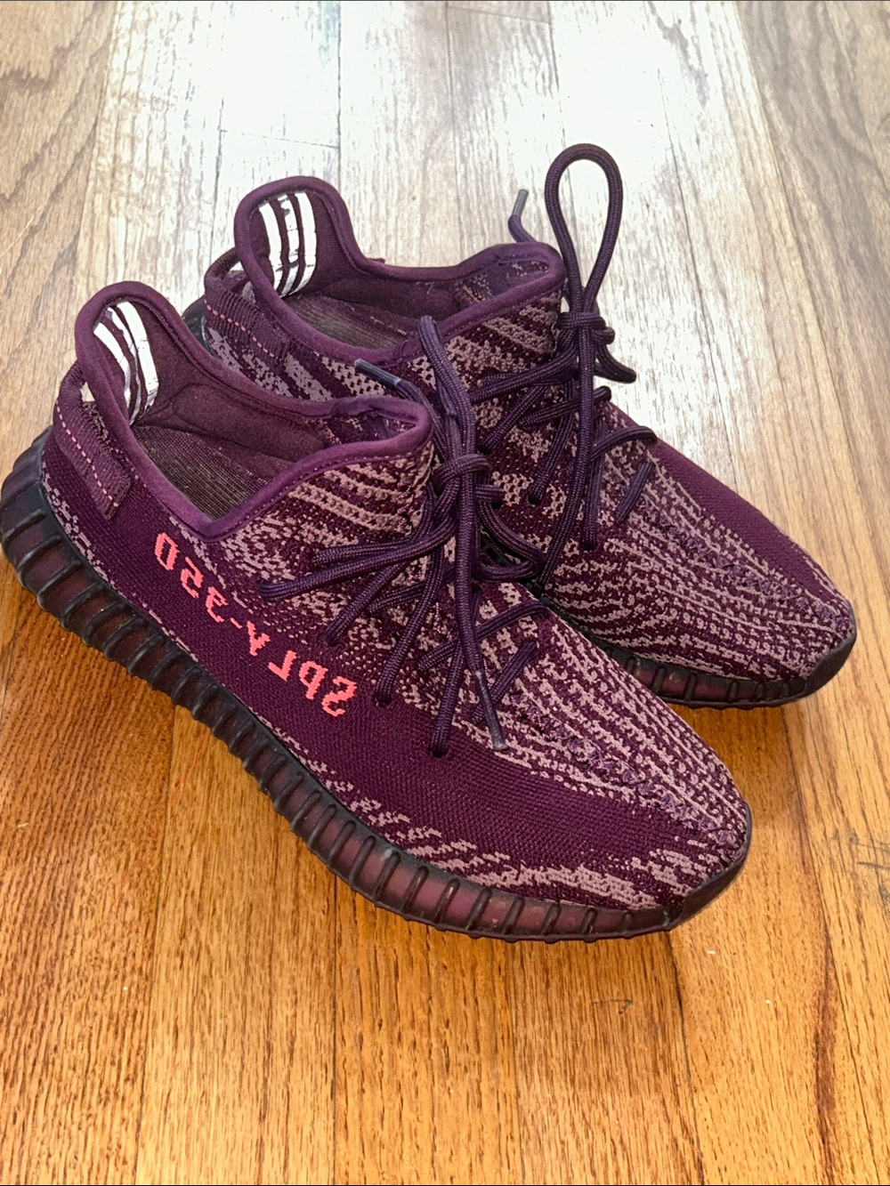 adidas Men’s Yeezy Boost 350 V2 'Red Night' in Maroon B37573 size 8
